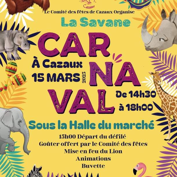 Carnaval, les animaux de la savane